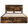 vidaXL Cadre de lit Ch&ecirc;ne fum&eacute; 140 x 200 cm Bois Ing&eacute;nierie