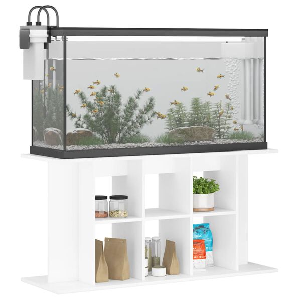 vidaXL Support pour aquarium blanc 120x40x60 cm bois d'ing&eacute;nierie