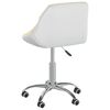 vidaXL Chaise de salle &agrave; manger pivotante Cr&egrave;me et blanc Similicuir