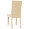 vidaXL Chaises &agrave; manger lot de 4 cr&egrave;me tissu