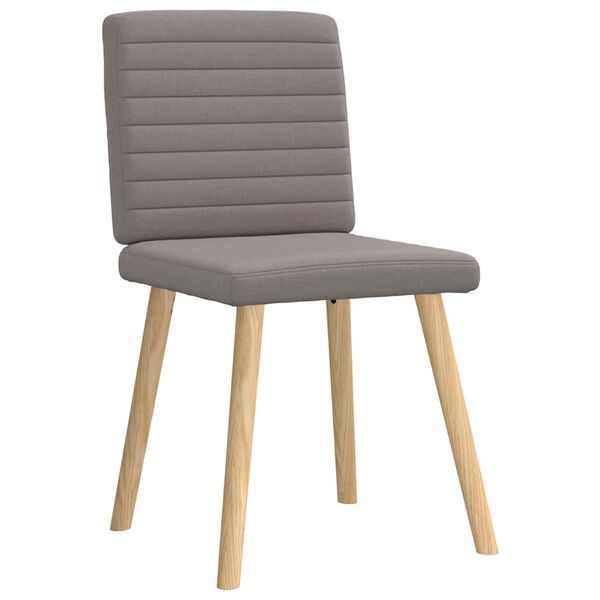 vidaXL Chaises &agrave; manger lot de 4 taupe tissu