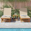 vidaXL Transat 2-personne 3 pcs Marron Bois d'Acacia Massif