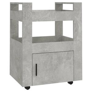 vidaXL Chariot de cuisine Gris b&eacute;ton 60x45x80 cm Bois d'ing&eacute;nierie