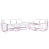 vidaXL Ensemble de canap&eacute;s 2 pcs avec coussins Cr&egrave;me Similicuir