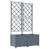 vidaXL Cache-pot de jardin 2 pc Gris clair 80 x 40 x 143 cm PP
