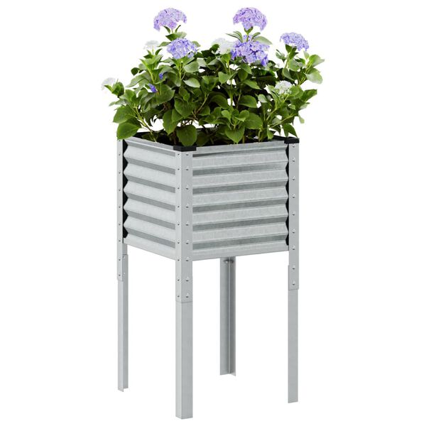 vidaXL Jardini&egrave;re de jardin 45 x 45 x 88 cm Acier galvanis&eacute;