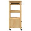 vidaXL Chariot de cuisine MONZA 48x40x88,5 cm bois massif de pin