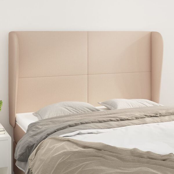 vidaXL T&ecirc;te de lit avec oreilles Cappuccino 147x23x118/128 cm