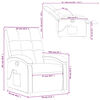 vidaXL Fauteuil inclinable de massage gris clair tissu
