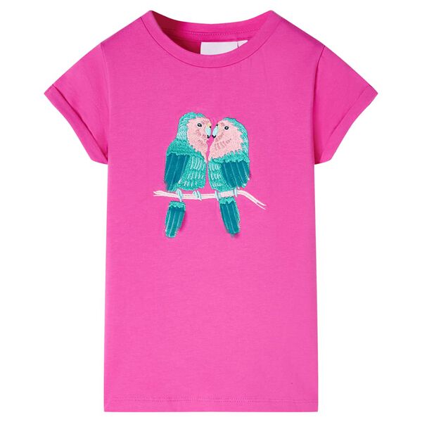 T-shirt pour enfants rose fonc&eacute; 92