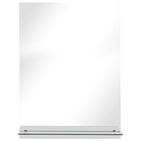 vidaXL Miroir mural avec &eacute;tag&egrave;re 30x50 cm Verre tremp&eacute;