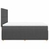 vidaXL Sommier &agrave; lattes de lit avec matelas Gris fonc&eacute; 140x200cm Tissu