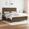 vidaXL Sommier &agrave; lattes de lit avec matelas Marron fonc&eacute; 160x200 cm