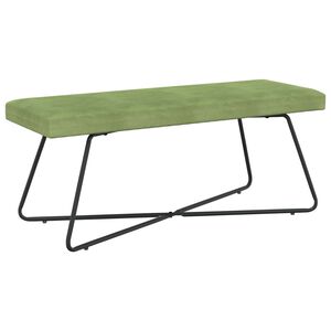 vidaXL banc Vert clair 110 x 40 x 45 cm Velours