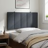 vidaXL Coussin de t&ecirc;te de lit Hanko gris fonc&eacute; 100 cm velours