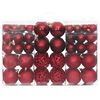 vidaXL Boules de No&euml;l 100 pcs rouge bordeaux 3 / 4 / 6 cm