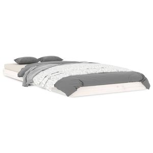 vidaXL Cadre de lit sans matelas blanc 90x200 cm bois de pin massif