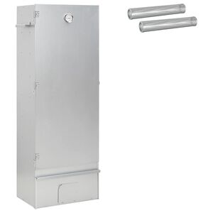 vidaXL Four &agrave; fumer 3 pc 44,5 x 29 x 110 cm Acier galvanis&eacute; Argent&eacute;