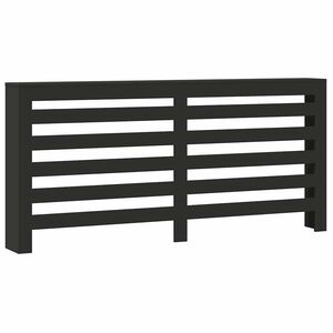 vidaXL Cache-radiateur noir 175x20x82 cm bois d'ing&eacute;nierie