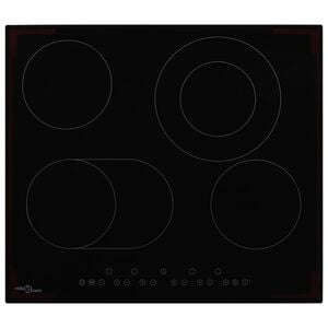 vidaXL Plaque de cuisson C&eacute;ramique 4 br&ucirc;leurs Contr&ocirc;le tactile 6600 W