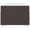 vidaXL Cadre de lit avec matelas Marron fonc&eacute; 100 x 200 cm tissu