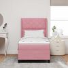 vidaXL Lit &agrave; ressorts avec matelas Rose 100 x 200 cm Velours