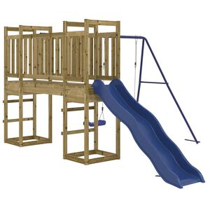 vidaXL Aire de jeux d'ext&eacute;rieur bois de pin impr&eacute;gn&eacute;