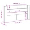 vidaXL T&ecirc;te de lit Ch&ecirc;ne brun 200 x 16,5 x 103,5 cm Bois d'ing&eacute;nierie