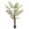 Emerald Foug&egrave;re artificielle en cuir 150 cm en pot Vert