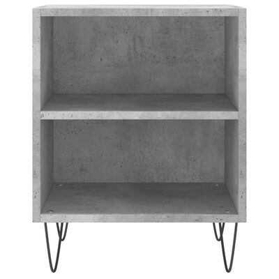 vidaXL Tables de chevet 2 pcs gris béton 40x30x50 cm bois d'ingénierie