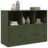vidaXL Buffet vert olive 99x39x73 cm acier
