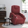 vidaXL Fauteuil inclinable de massage &eacute;lectrique rouge bordeaux