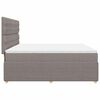 vidaXL Sommier &agrave; lattes de lit avec matelas Taupe 180x200 cm Tissu
