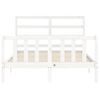 vidaXL Cadre de lit sans matelas blanc 120x200 cm bois de pin massif