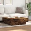 vidaXL Table basse Ch&ecirc;ne fum&eacute; 90x90x28 cm Bois d'ing&eacute;nierie