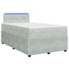 vidaXL Lit boxspring avec matelas Gris clair 120 x 200 cm Velours