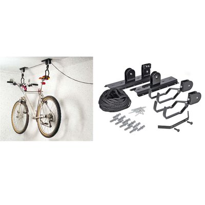 HI Support de plafond pour vélo Métal Noir