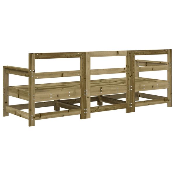 vidaXL Salon de jardin 3 pcs bois de pin impr&eacute;gn&eacute;
