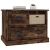 vidaXL Table de chevet ch&ecirc;ne fum&eacute; 60x39x45 cm