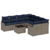 vidaXL Ensemble de canap&eacute; de jardin 9 pc 8-Nombre de places Gris