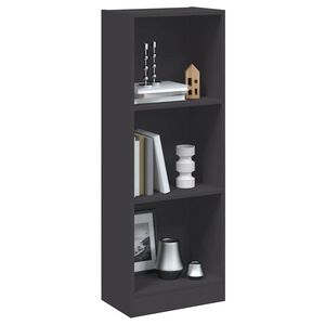 vidaXL Biblioth&egrave;que &agrave; 3 niveaux gris 40x24x109 cm bois d'ing&eacute;nierie