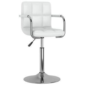 vidaXL Tabouret de bar Blanc Similicuir