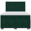 vidaXL Sommier &agrave; lattes de lit et matelas Vert fonc&eacute; 160x200cm Velours