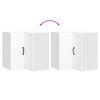 vidaXL Armoire d'angle murale de cuisine Lucca blanc bois d'ing&eacute;nierie