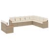vidaXL Salon de jardin avec coussins 10 pcs beige r&eacute;sine tress&eacute;e