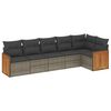 vidaXL Salon de jardin 6 pcs avec coussins gris r&eacute;sine tress&eacute;e