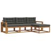 vidaXL Ensemble de canap&eacute;s d'ext&eacute;rieur 4 pc Naturel et Anthracite