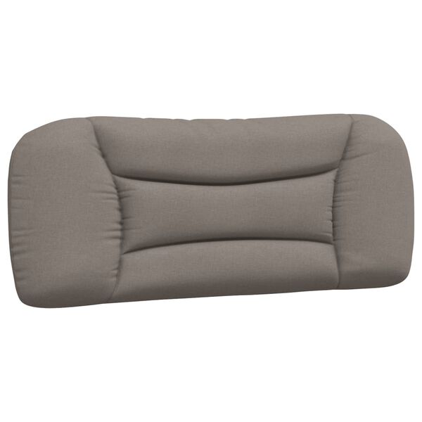 vidaXL Coussin de t&ecirc;te de lit Hvar taupe 100 cm tissu
