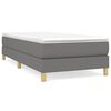 vidaXL Sommier &agrave; lattes de lit avec matelas Gris fonc&eacute; 80x200 cm Tissu