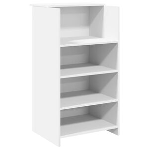 vidaXL Bureau de r&eacute;ception Blanc 55x50x103,5 cm Bois d'ing&eacute;nierie